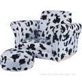 Child's Rocking Chair with Ottoman-Cow Design